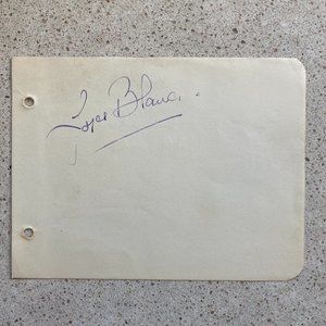 Joyce Bland Signed Removed Autograph Page / Welsh film actress Film The Citadel